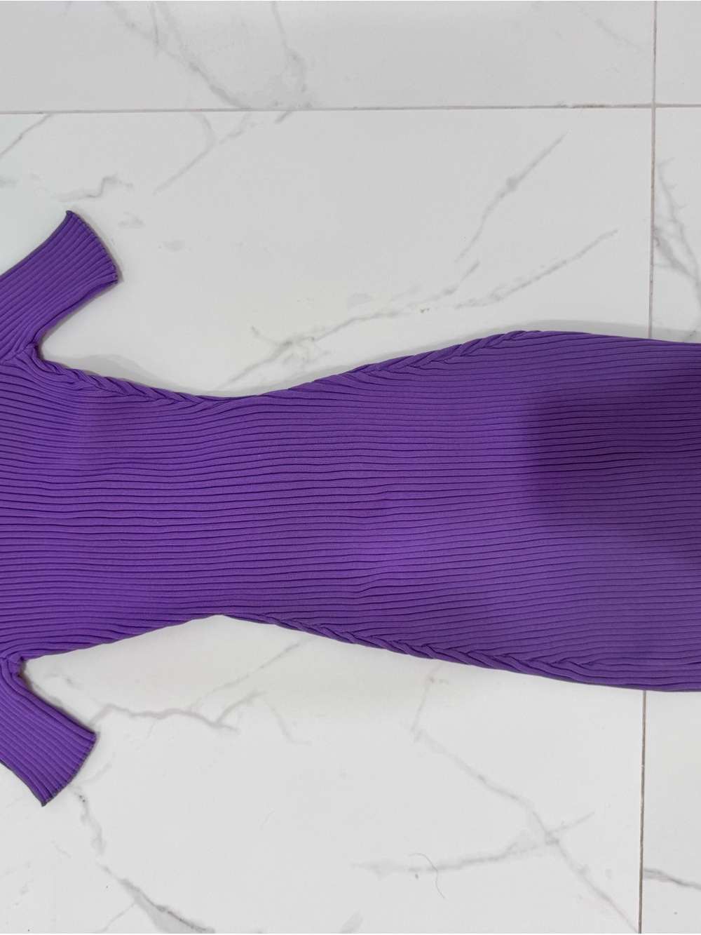 Lilac Ribbed Button-Front Mini Dress - Picture 4 of 4